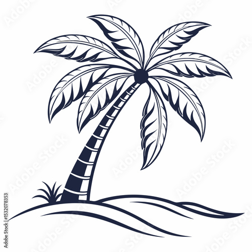 palm tree logo vector