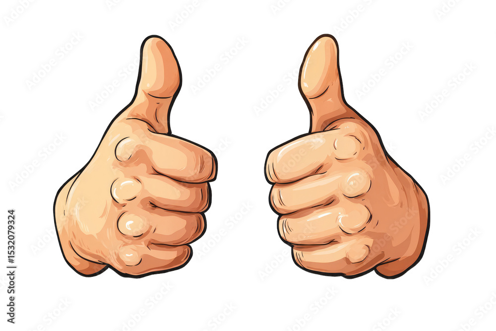 Two cartoon hands giving thumbs up gestures against a black background. The style is simple and slightly rough, resembling a comic book aesthetic Two cartoon hands giving thumbs up gestures against a black background. The style is simple and slightly rough, resembling a comic book aesthetic