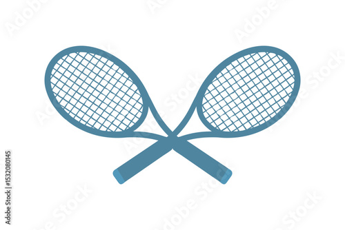 Vector illustration of double tennis racket symbol for sports and leisure activities