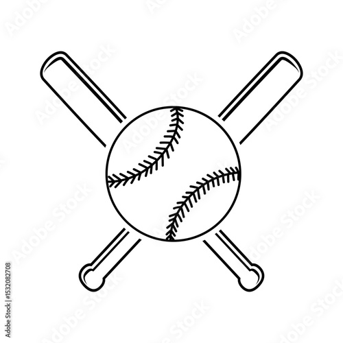 Baseball bat icon vector. Baseball illustration sign. Sport symbol. Softball logo.
