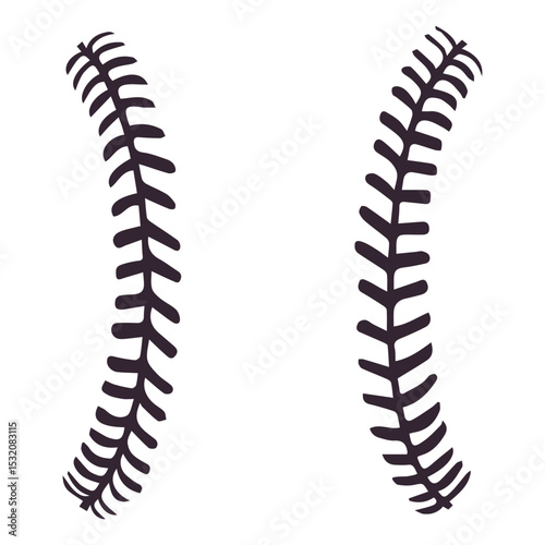 Baseball Stitches icon vector. Baseball illustration sign. Sport symbol or logo.