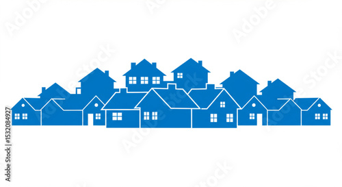 Simple graphic illustration of a residential neighborhood.