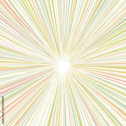 Radiant Burst of Colorful Lines Creating a Dynamic Energy Effect on a Light Background