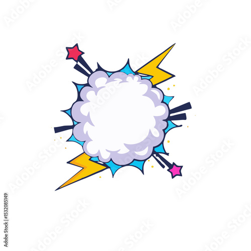 colored explosion vector icon for surprise