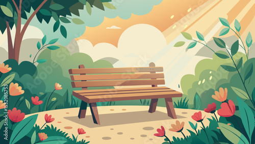 bench in autumn park