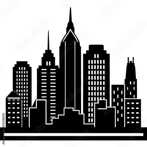 city silhouette vector