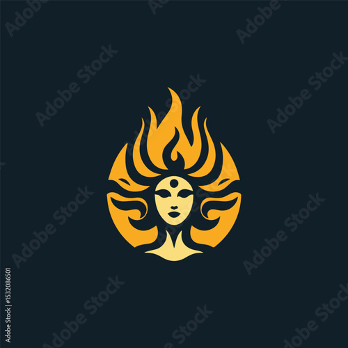 Fire goddess logo