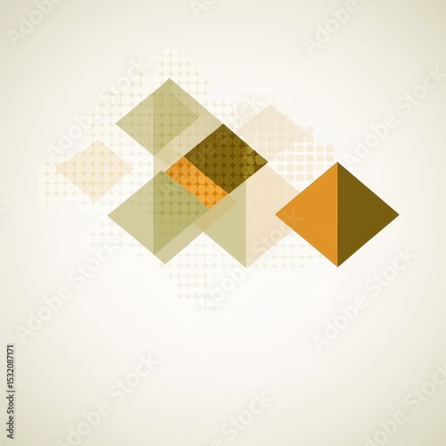 Abstract Geometric Design with Warm Tones and Modern Elements for Creative Projects