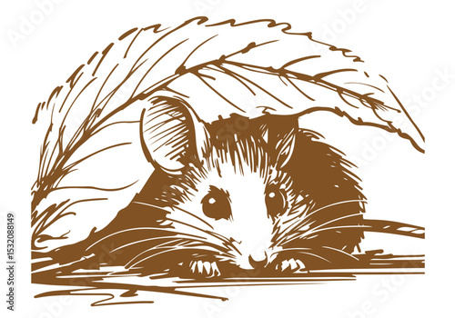 Field Mouse hand drawn sketch vector illustration