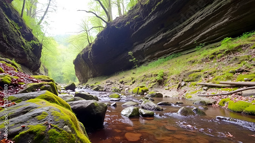 Maspie Den river gorge walk, Falkland, Fife, Scotland
