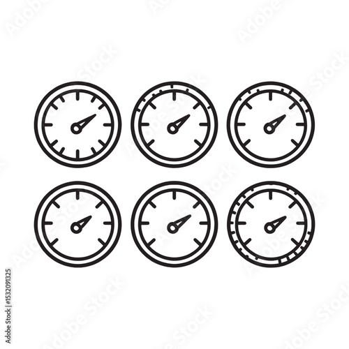 Clean Dashboard Line Art Vector Concept