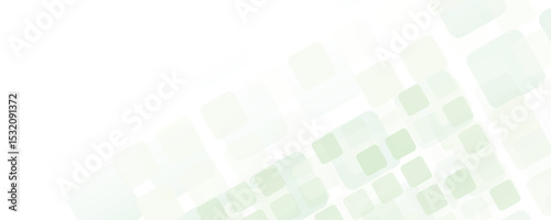 Light Green Abstract Square Mosaic Background, Vector Business Banner with Modern Digital Feel