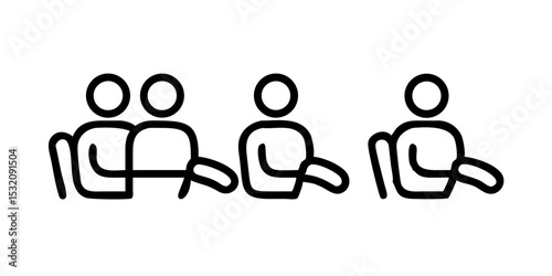 Business people and family group vector illustration symbols