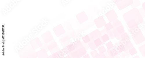 Light Pink Abstract Square Background, Pastel Mosaic Vector Banner for Feminine and Soft Design Themes