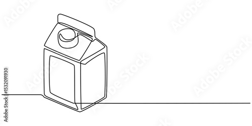 Milk Carton line art drawing, Milk Box Continuous Line Illustration, Milk Box Neon Continuous Line Icon, Carton drink design, Daily Diaries Continuous Line Editable Icon, 