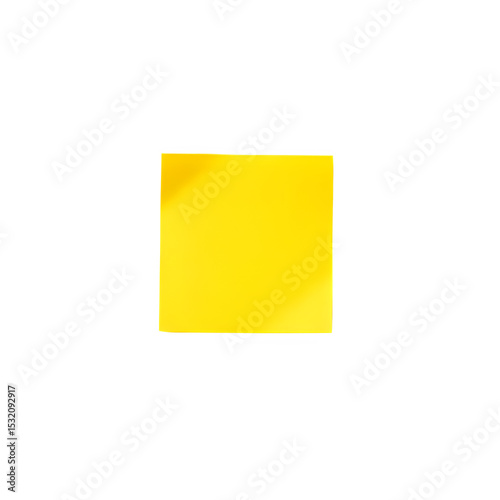 A single yellow sticky note pad transparent background PNG image, isolated object with vibrant color, balanced tones, soft light, and clean minimal design

