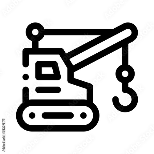 Crane line icon