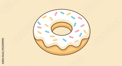 Creative flat design of donut