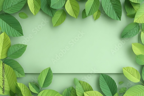 Leafy Green Background with Eco-Friendly Message Space