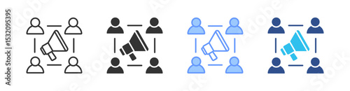 Affiliate Marketing Multi Style Icon Set Vector 