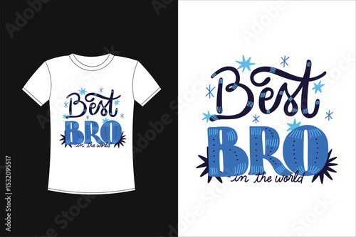 hand drawn best bro lettering design