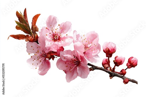 Delicate pink blossoms on a branch (5)