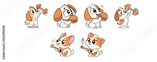 Cute Dog Illustration Vector
