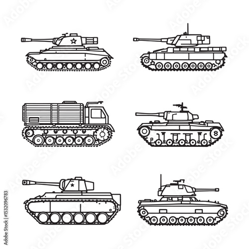 Detailed Vector Illustration Of Battle Tank