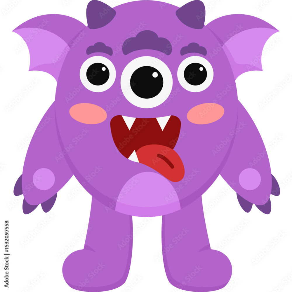Fototapeta premium Cute Monster Character Vector Illustration