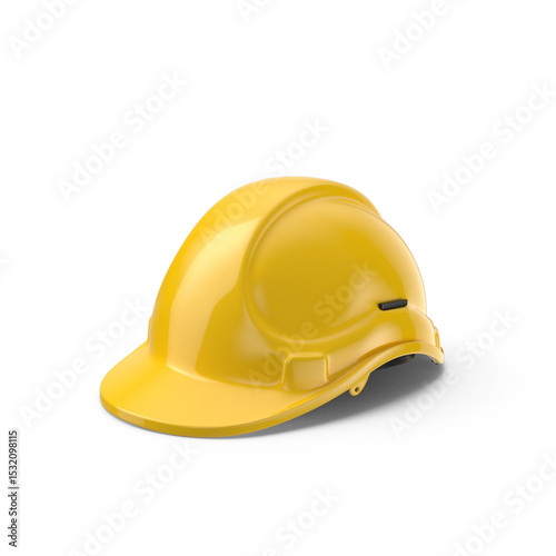 Safety First: A Detailed Look at a Yellow Construction Helmet