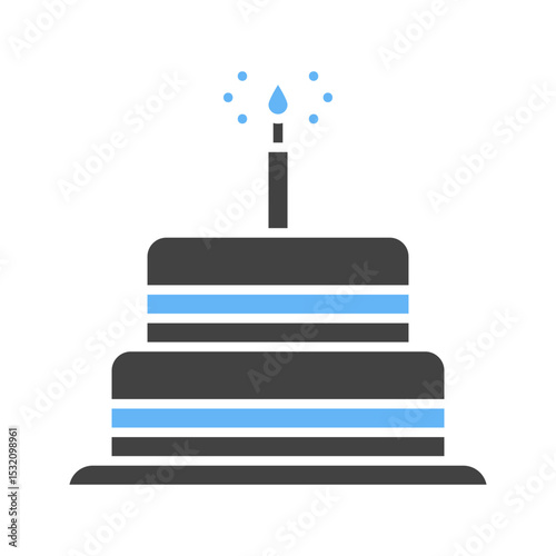Cake I icon vector image. Suitable for mobile apps, web apps and print media.
