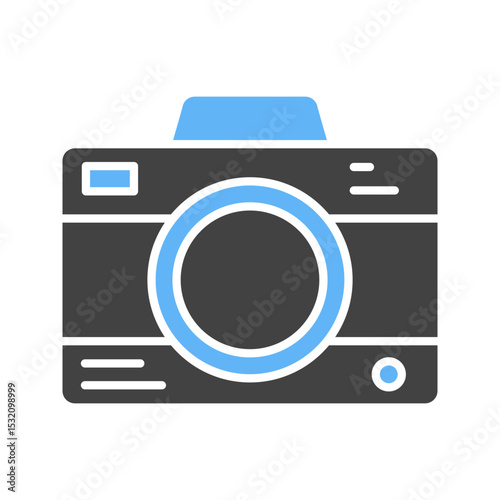 Camera II icon vector image. Suitable for mobile apps, web apps and print media.