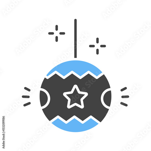 Christmas Ball icon vector image. Suitable for mobile apps, web apps and print media.