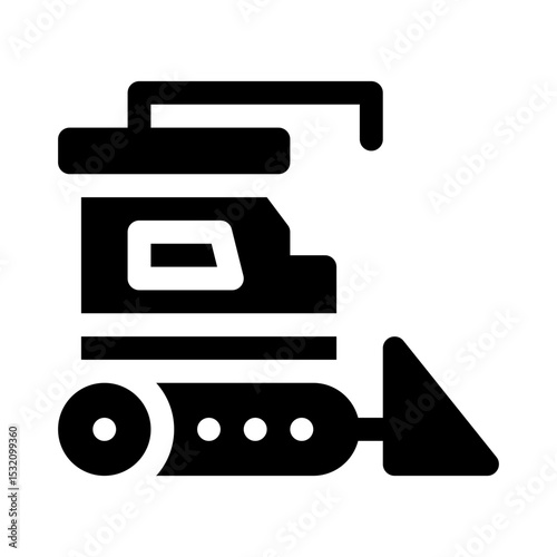 Bulldozer glyph icon