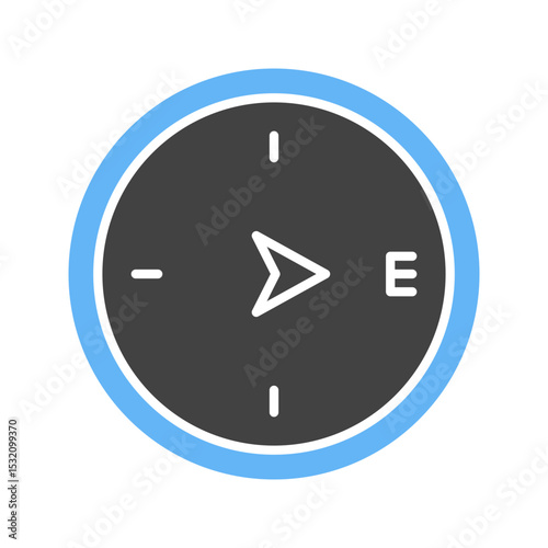 Compass Pointing East icon vector image. Suitable for mobile apps, web apps and print media.