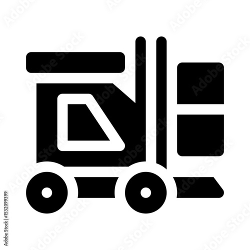 Forklift glyph icon