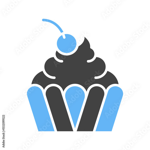 Cream Cupcake icon vector image. Suitable for mobile apps, web apps and print media.