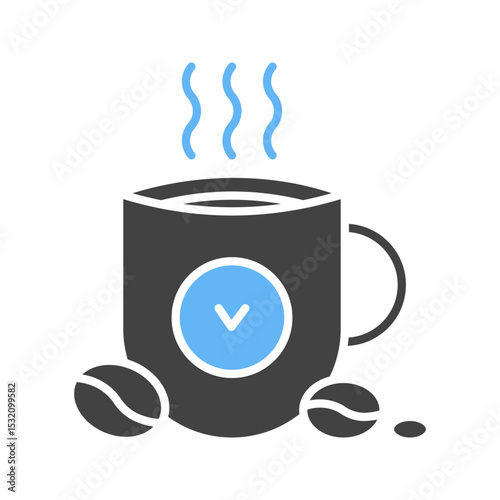 Cup of Coffee icon vector image. Suitable for mobile apps, web apps and print media.