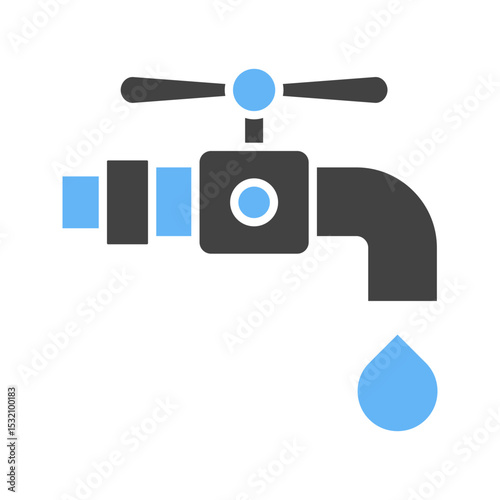 Faucet icon vector image. Suitable for mobile apps, web apps and print media.