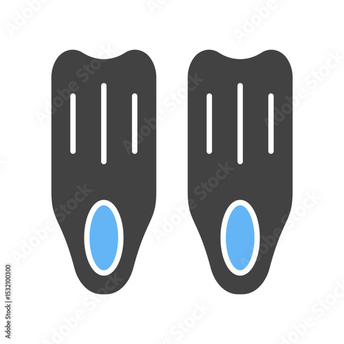 Fins icon vector image. Suitable for mobile apps, web apps and print media.