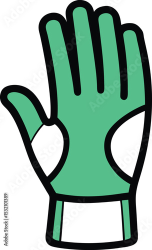 flat illustration of a goalkeeper glove