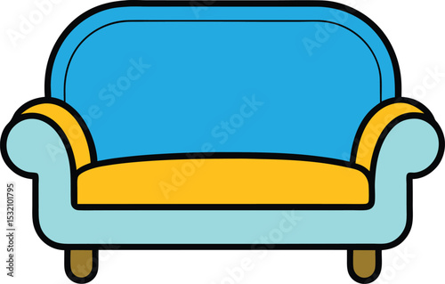  futon sofa on white background