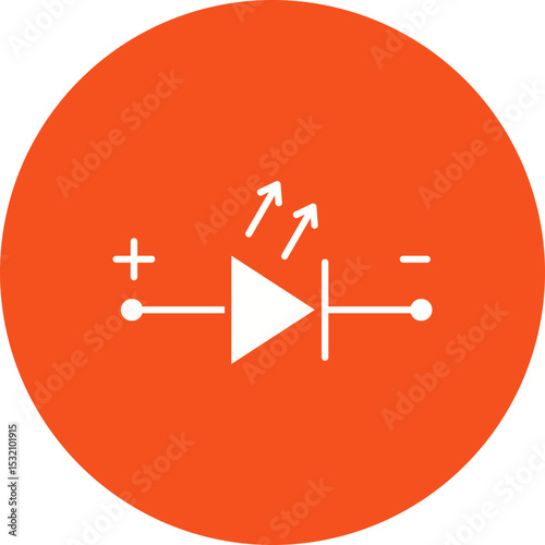 Light Emitting Diode icon vector image. Suitable for mobile apps, web apps and print media.