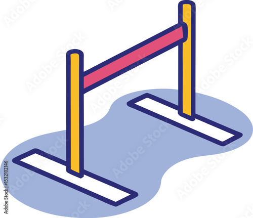 hurdles on a track