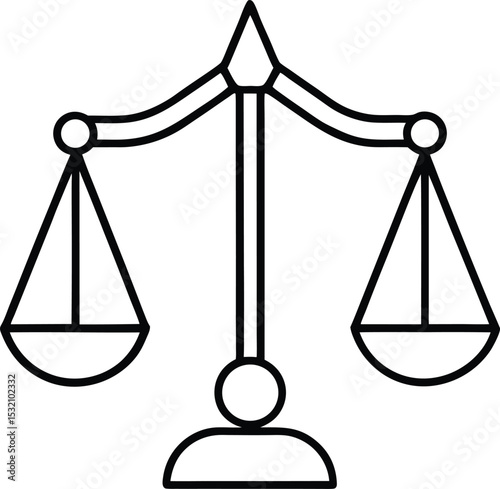  jewellery scale icon in outline style white background