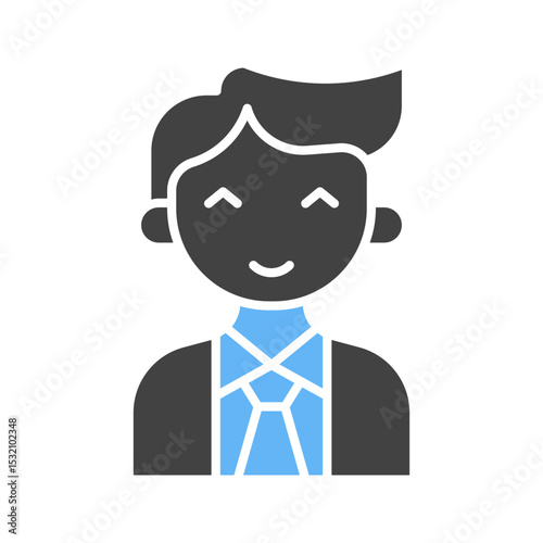 Male Presenter I icon vector image. Suitable for mobile apps, web apps and print media.
