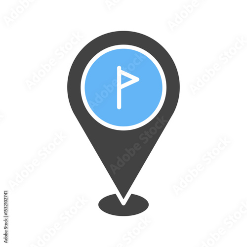 Marked Destination icon vector image. Suitable for mobile apps, web apps and print media.