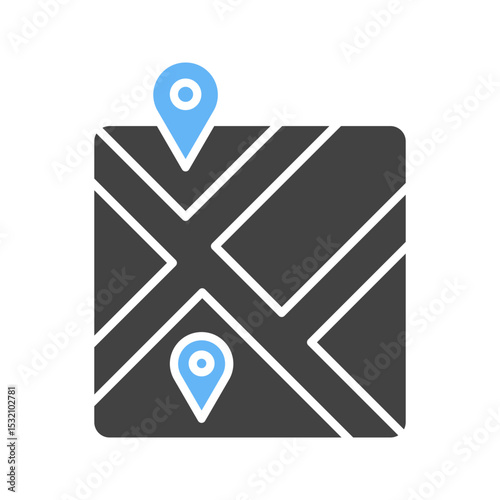 Marked on Map icon vector image. Suitable for mobile apps, web apps and print media.