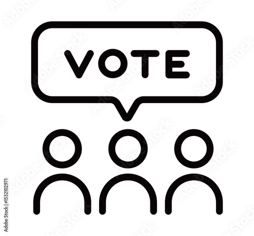 国民投票のアイコン　選挙　投票　民意　VOTE　国民の声