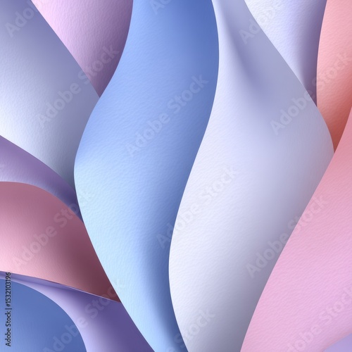Abstract pattern of soft pastel paper waves
